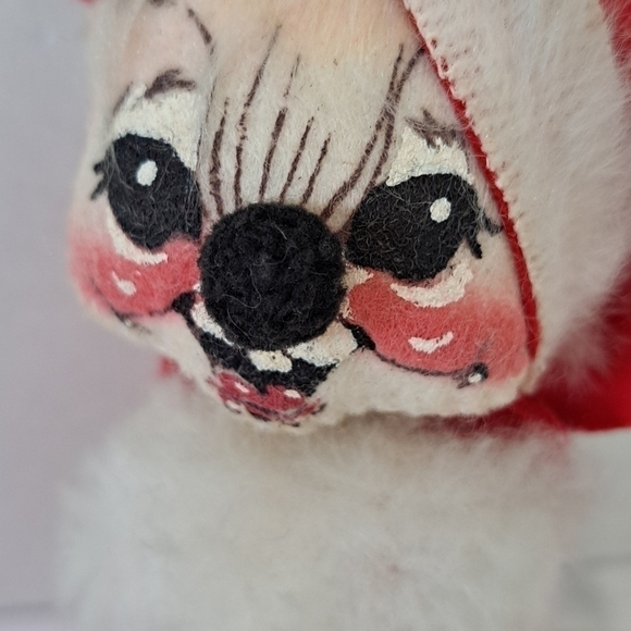 1969 Annalee Mobilitee Mice Mrs Santa Mouse Holly Muff Posable Christmas - Picture 2 of 12